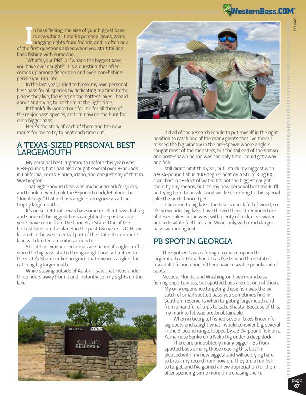 On the Hunt for Personal Best Bass by Tyler Brinks, Page 2