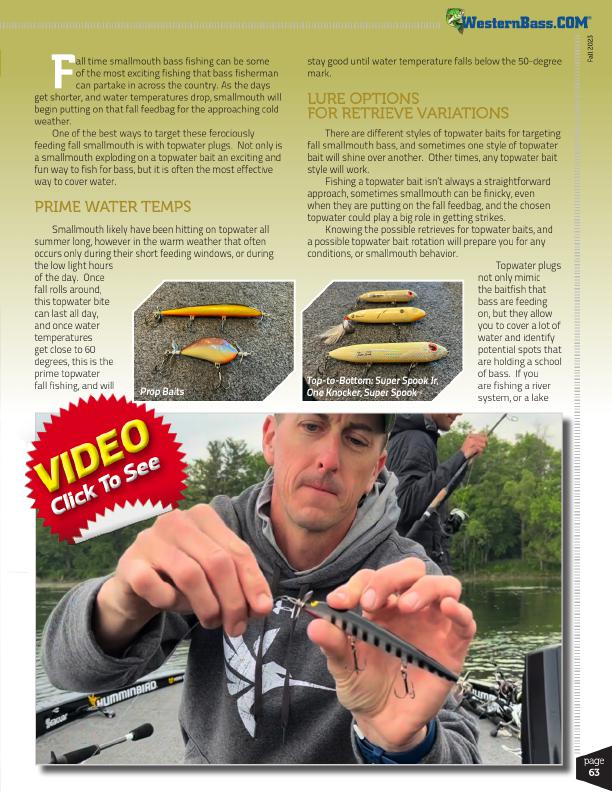 Dialing in a Topwater Cadence for Fall Smallmouth, Page 2