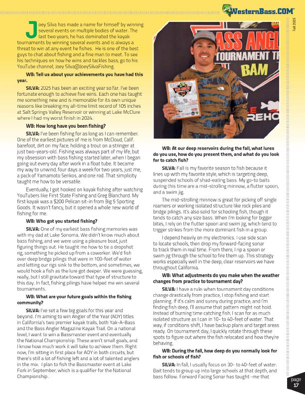 Joey Silva Kayak Fall Fishing Techniques | John Myers, Page 2