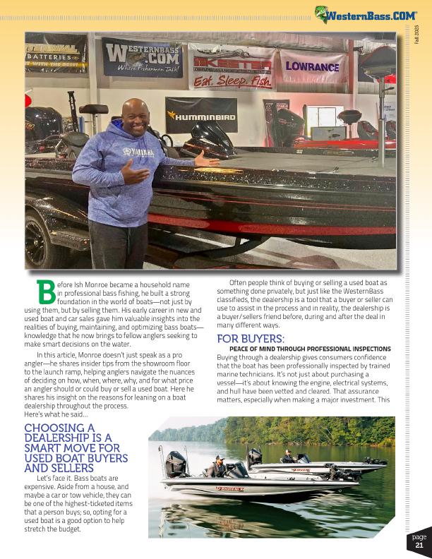 A Bass Boat Expert On and Off the Water | Ish Monroe, Page 2