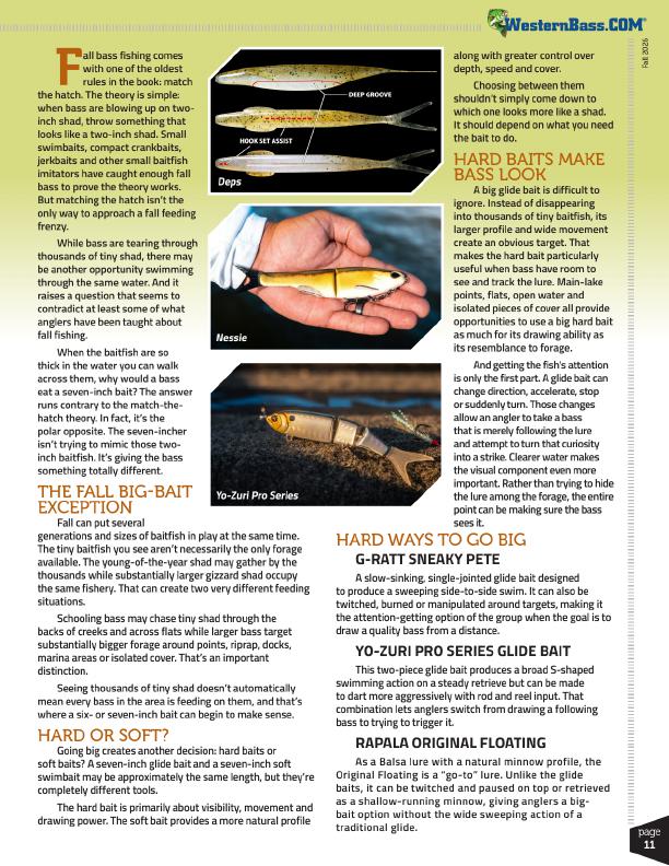 Two-Inch Shad, Seven-Inch Bait When to Go Big for Fall Bass, Page 3