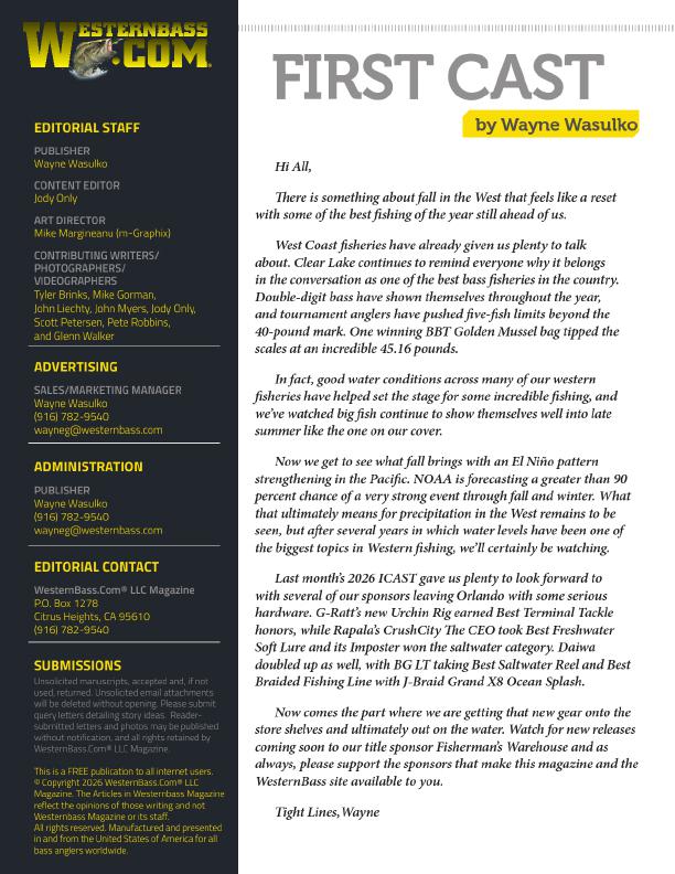 WesternBass Fall 2026 Bass Fishing Magazine Is Live, Page 2