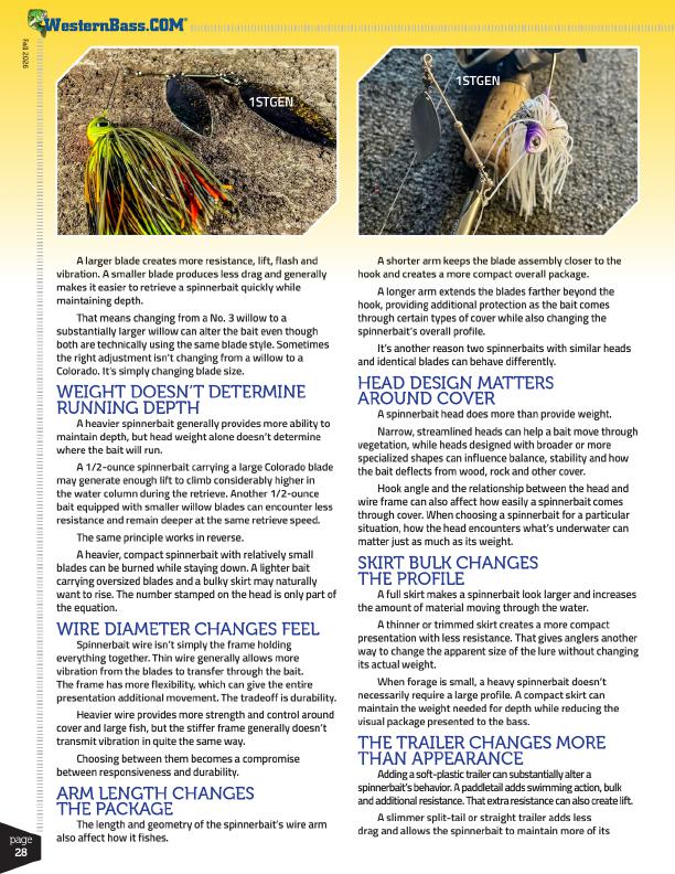 Why Two Spinnerbaits of the Same Weight Fish Completely Differently, Page 5