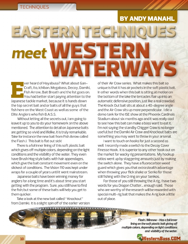 Eastern Techniques Meet Western Waterways by Andy Manahl