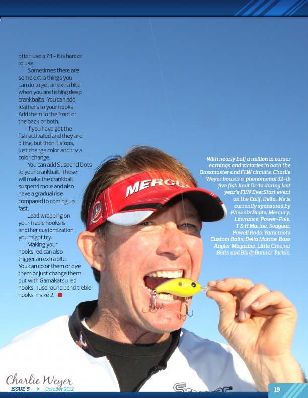 Westernbass Magazine - Free Bass Fishing Tips And Techniques - October 2012, Page 19