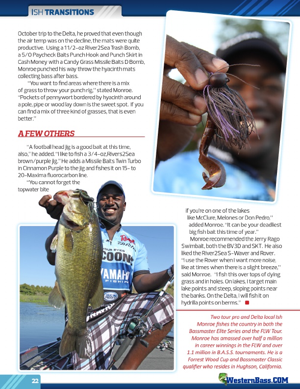 Westernbass Magazine - Free Bass Fishing Tips And Techniques - October 2012, Page 22