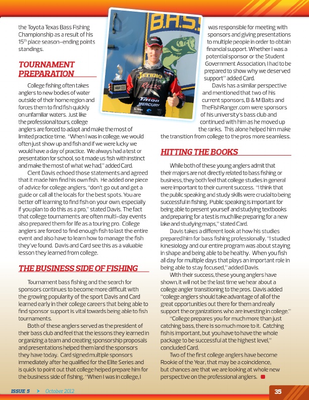 Westernbass Magazine - Free Bass Fishing Tips And Techniques - October 2012, Page 35