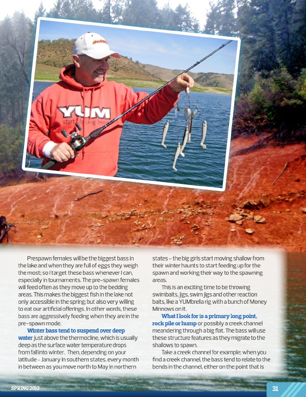 Westernbass Magazine - Bass Fishing Tips And Techniques - Spring 2013, Page 31