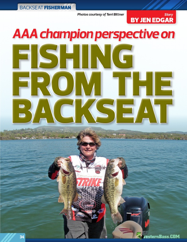 AAA Champion Perspective On Fishing From The Backseat by Jen Edgar