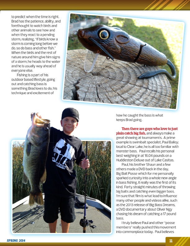 Westernbass Magazine - FREE Bass Fishing Tips And Techniques - Spring 2014, Page 11