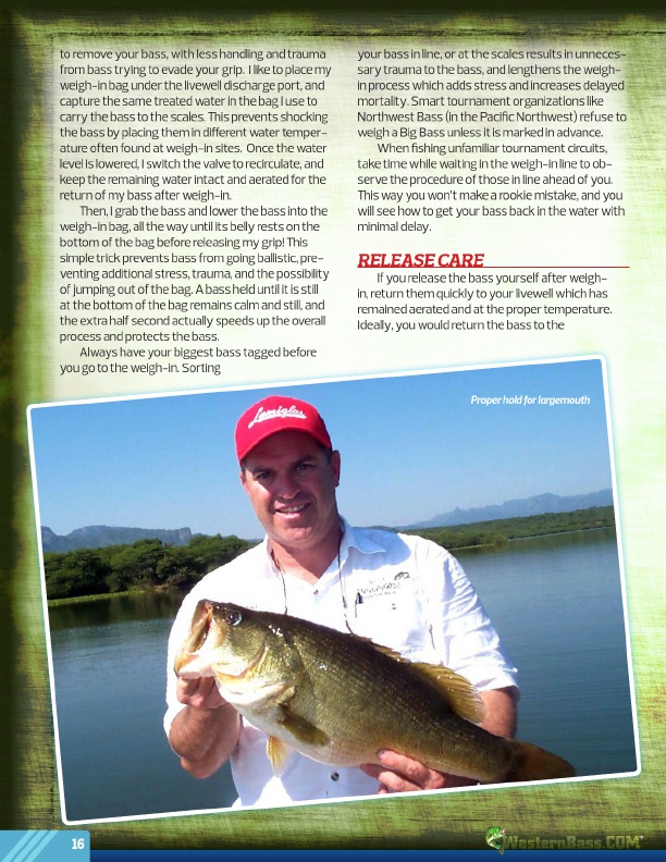 Westernbass Magazine - FREE Bass Fishing Tips And Techniques - Spring 2014, Page 16