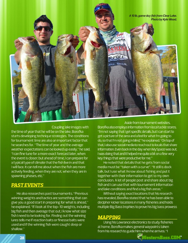 Westernbass Magazine - FREE Bass Fishing Tips And Techniques - Spring 2014, Page 28