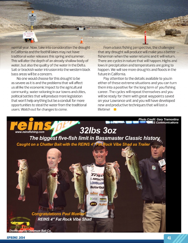 Westernbass Magazine - FREE Bass Fishing Tips And Techniques - Spring 2014, Page 41