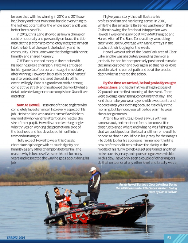 Westernbass Magazine - FREE Bass Fishing Tips And Techniques - Spring 2014, Page 51
