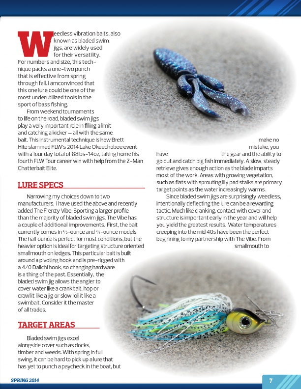 Westernbass Magazine - FREE Bass Fishing Tips And Techniques - Spring 2014, Page 7
