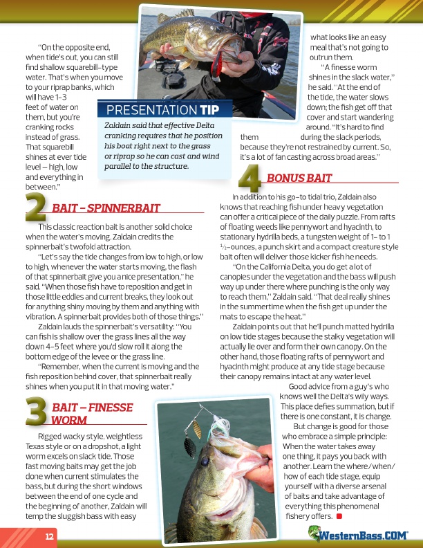 Westernbass Magazine - FREE Bass Fishing Tips And Techniques - Spring 2015, Page 12