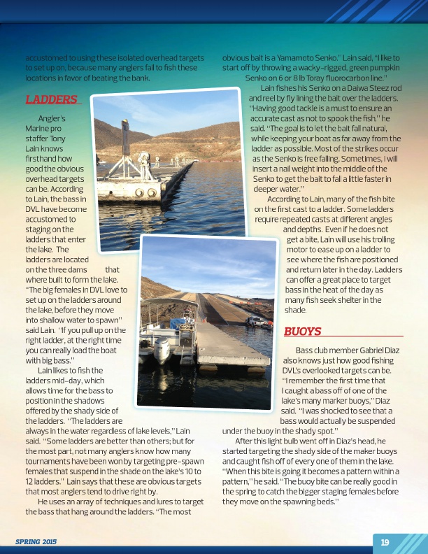 Westernbass Magazine - FREE Bass Fishing Tips And Techniques - Spring 2015, Page 19