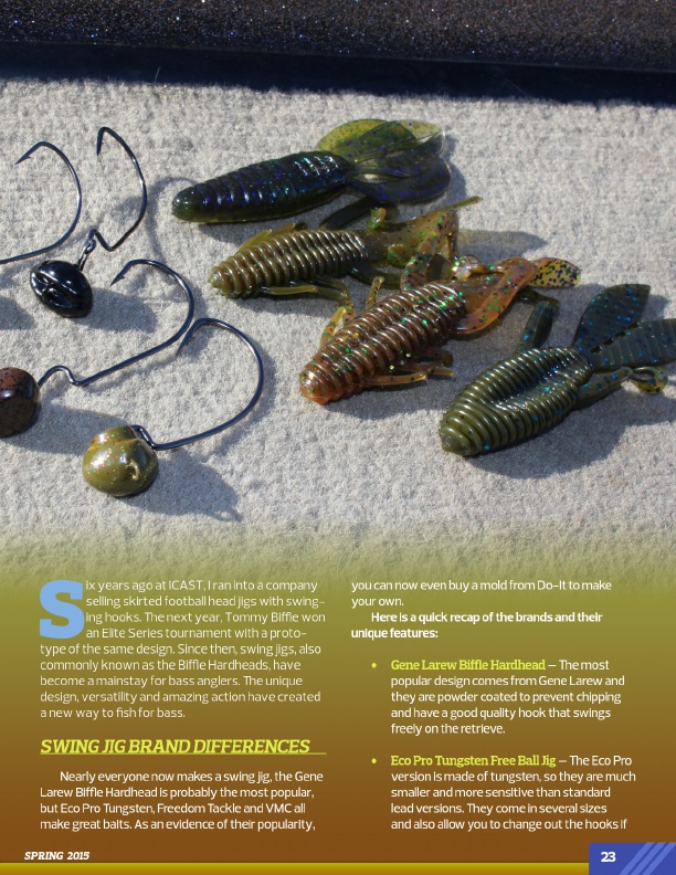 Westernbass Magazine - FREE Bass Fishing Tips And Techniques - Spring 2015,  Page 23