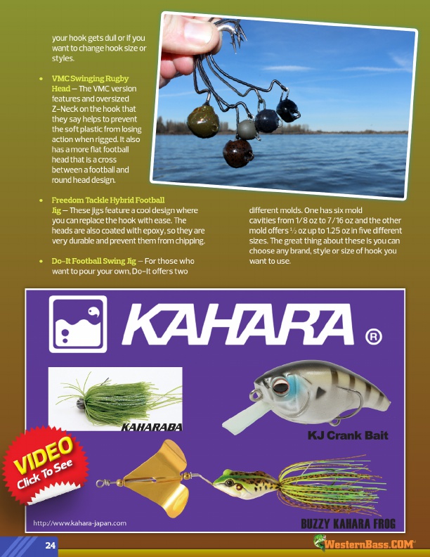 Westernbass Magazine - FREE Bass Fishing Tips And Techniques - Spring 2015, Page 24