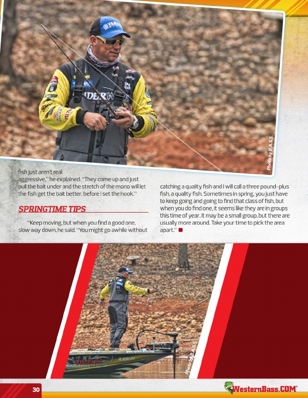 Westernbass Magazine - FREE Bass Fishing Tips And Techniques - Spring 2015, Page 30
