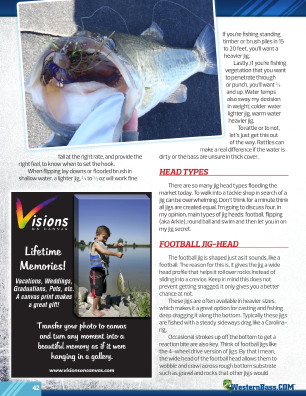 Westernbass Magazine - FREE Bass Fishing Tips And Techniques - Spring 2015, Page 42