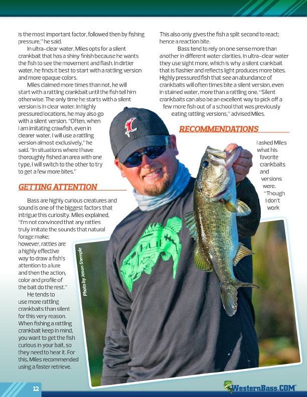 Westernbass Magazine - FREE Bass Fishing Tips And Techniques - Spring 2016, Page 12