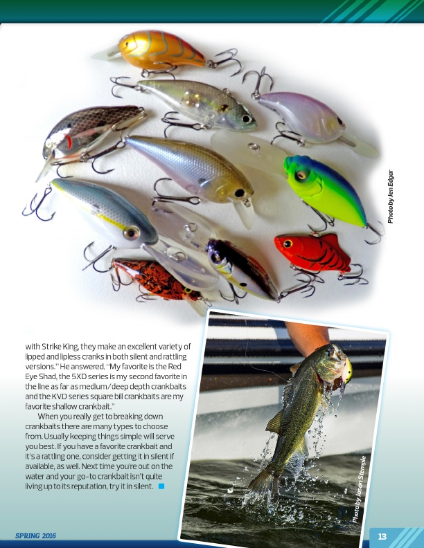 Westernbass Magazine - FREE Bass Fishing Tips And Techniques - Spring 2016, Page 13