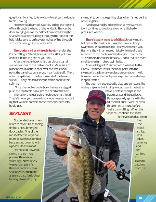Westernbass Magazine - FREE Bass Fishing Tips And Techniques - Spring 2016, Page 15