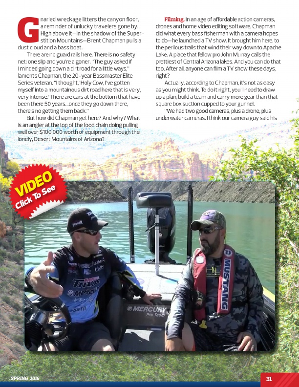 Westernbass Magazine - FREE Bass Fishing Tips And Techniques - Spring 2016, Page 31