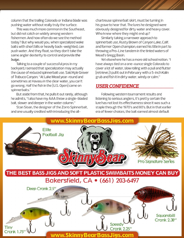 Westernbass Magazine - FREE Bass Fishing Tips And Techniques - Spring 2016, Page 41