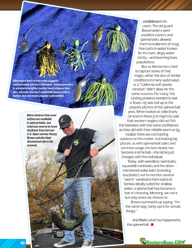 Westernbass Magazine - FREE Bass Fishing Tips And Techniques - Spring 2016, Page 42