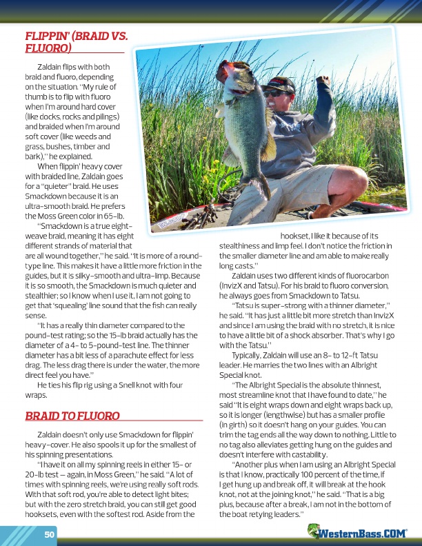 Westernbass Magazine - FREE Bass Fishing Tips And Techniques - Spring 2016, Page 50