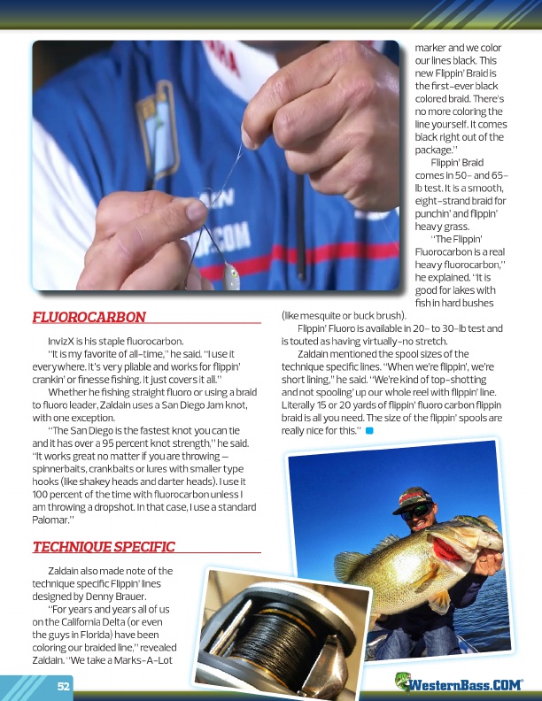 Westernbass Magazine - FREE Bass Fishing Tips And Techniques - Spring 2016, Page 52