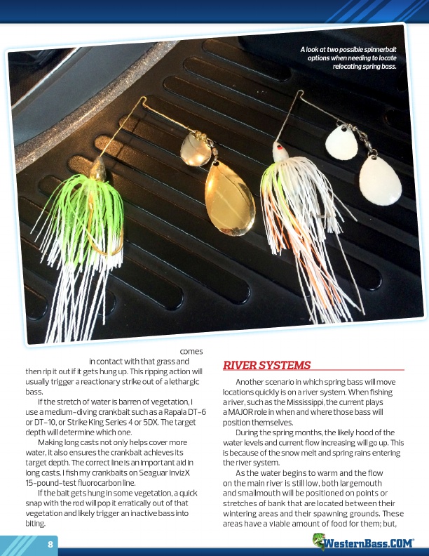 Westernbass Magazine - FREE Bass Fishing Tips And Techniques - Spring 2016, Page 8