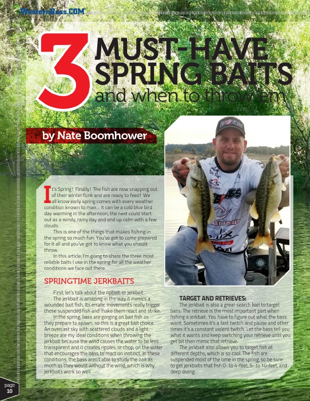 Springtime lure tips for bass fishing in all weather conditions from sun to rain