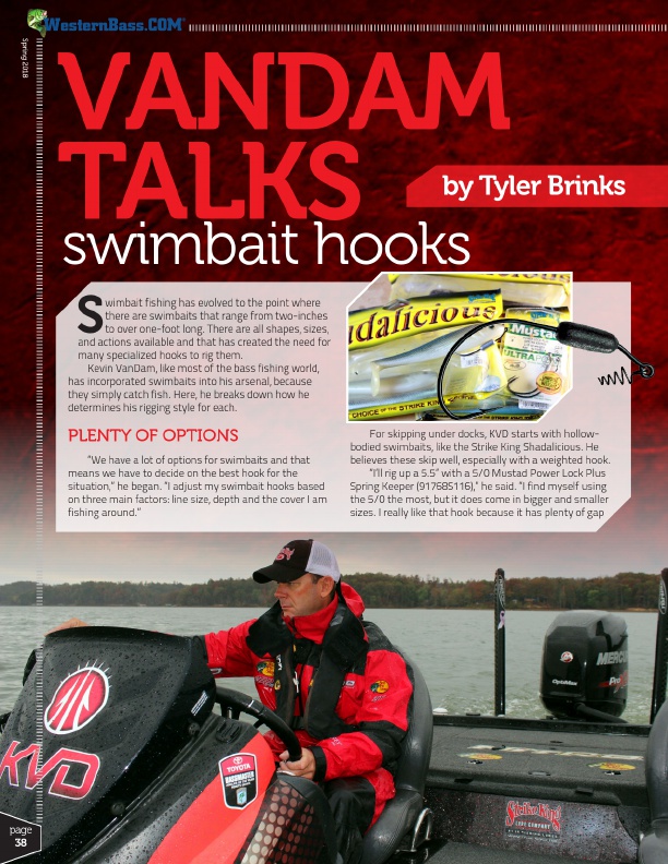 Lure Ryder Hook by Mustad is chosen by KVD for Swimbait Rigging