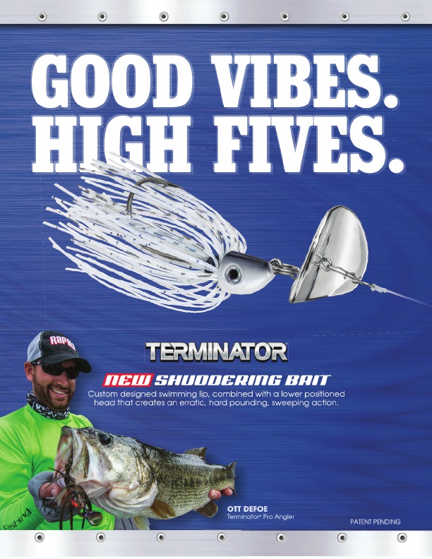 the Terminator Shuddering Bait Bladed Jig features a forward-facing, cupped lip that catches the water