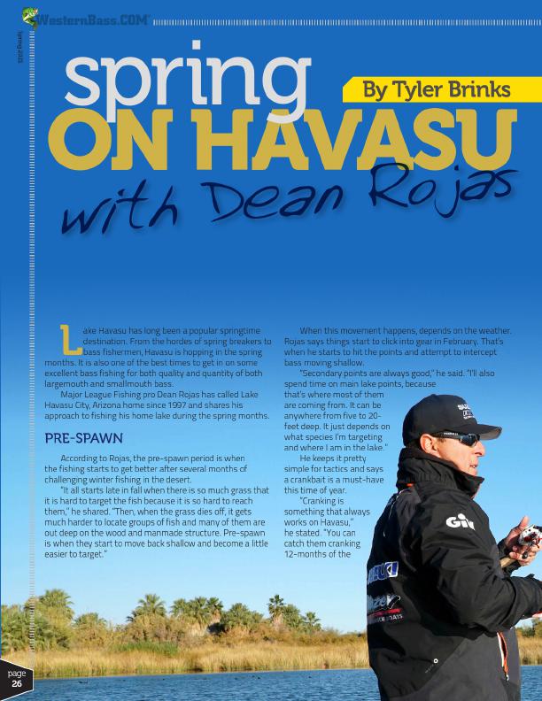 Spring On Havasu With Dean Rojas
By Tyler Brinks	