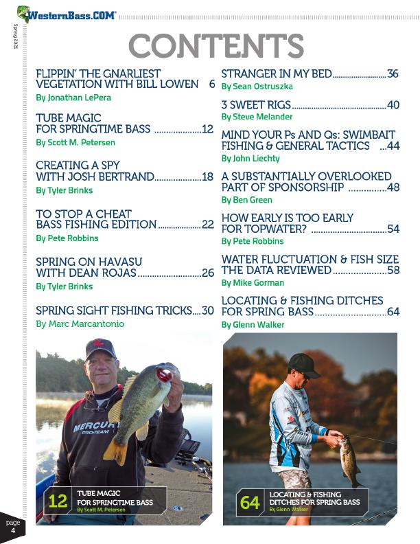 Spring 2021 Bass Fishing Tips and Techniques | The Silicon Valley of Bass Fishing | WesternBass Digital Mag Spring 2021, Page 4