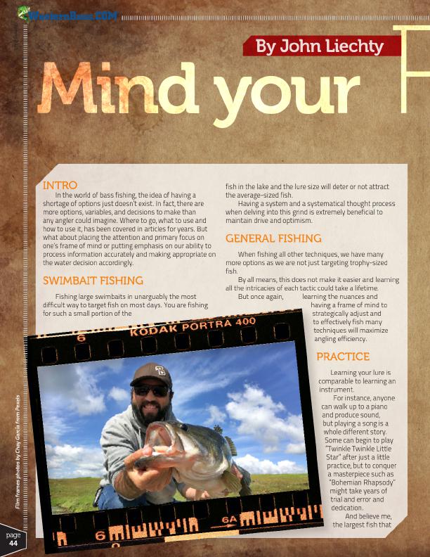 Mind Your Ps And Qs: Swimbait Fishing & General Tactics By John Liechty	