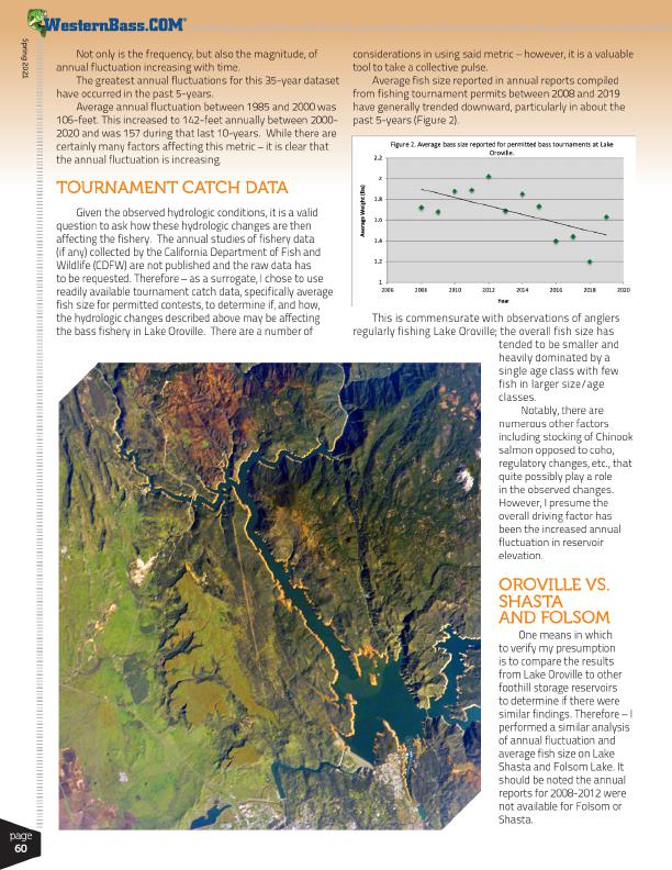 Water Fluctuation & Fish Size The Data Reviewed
By Mike Gorman, Page 3