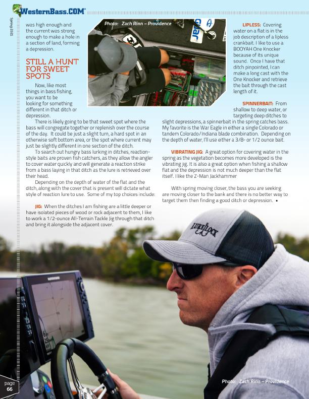 Locating & Fishing Ditches For Spring Bass
By Glenn Walker, Page 3