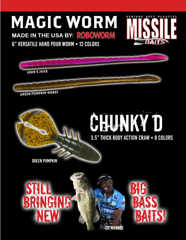 Ish Monroes Chunky D Missile Baits