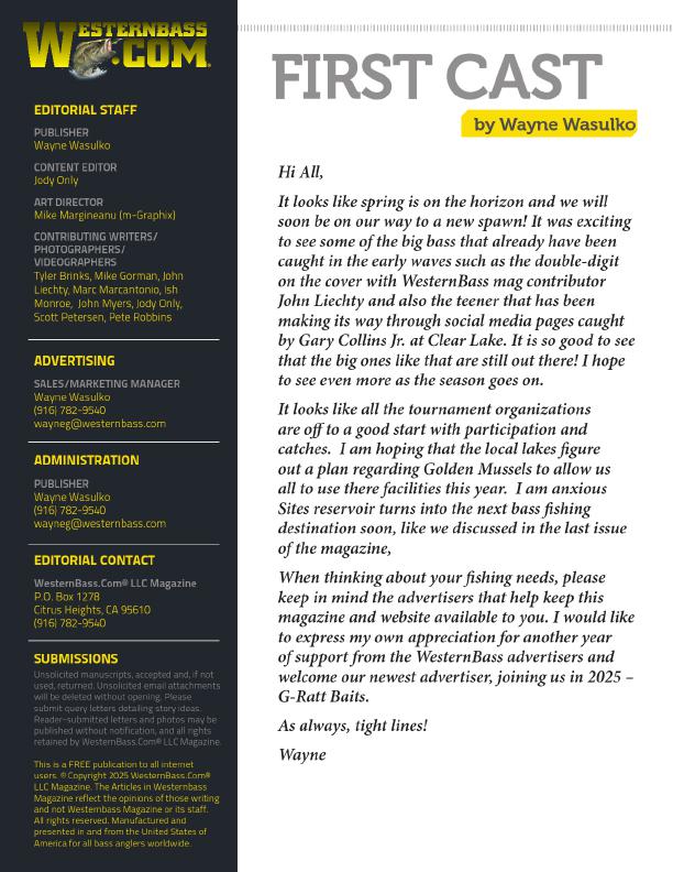 Spring 2025 WesternBass.com Magazine | Catching Trophy Bass, Page 2