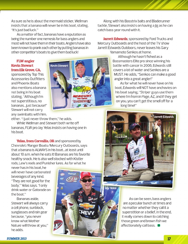 Westernbass Magazine - Bass Fishing Tips And Techniques - Summer 2013, Page 17