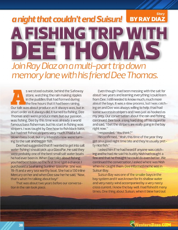 Westernbass Magazine - Bass Fishing Tips And Techniques - Summer 2013, Page 38