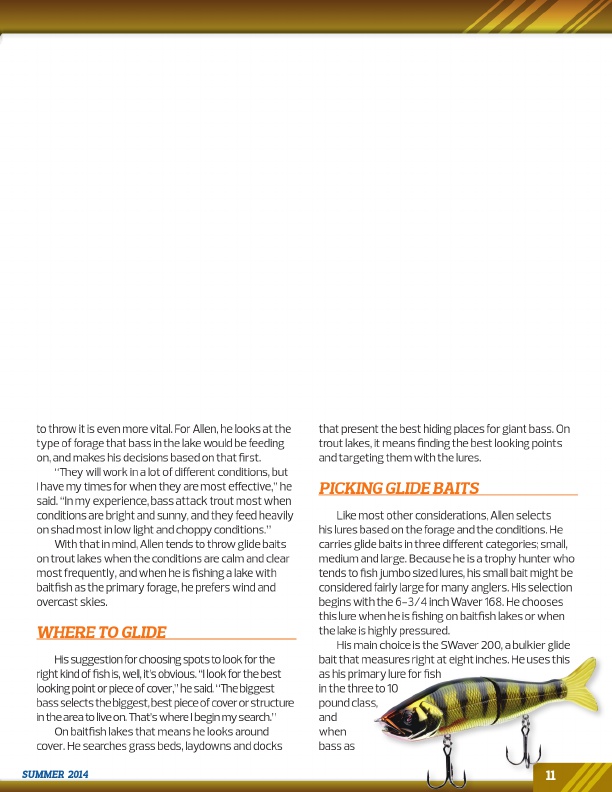 Westernbass Magazine - FREE Bass Fishing Tips And Techniques - Summer 2014, Page 11