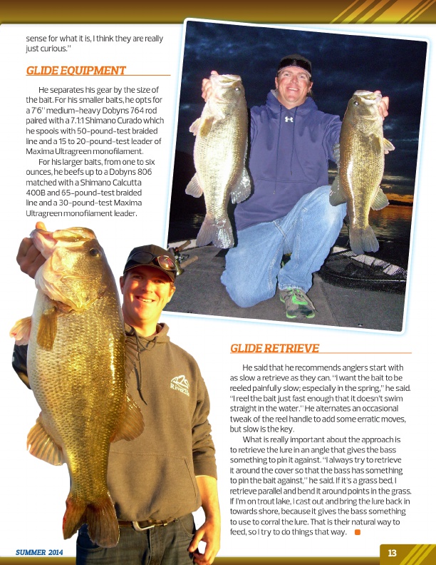 Westernbass Magazine - FREE Bass Fishing Tips And Techniques - Summer 2014, Page 13