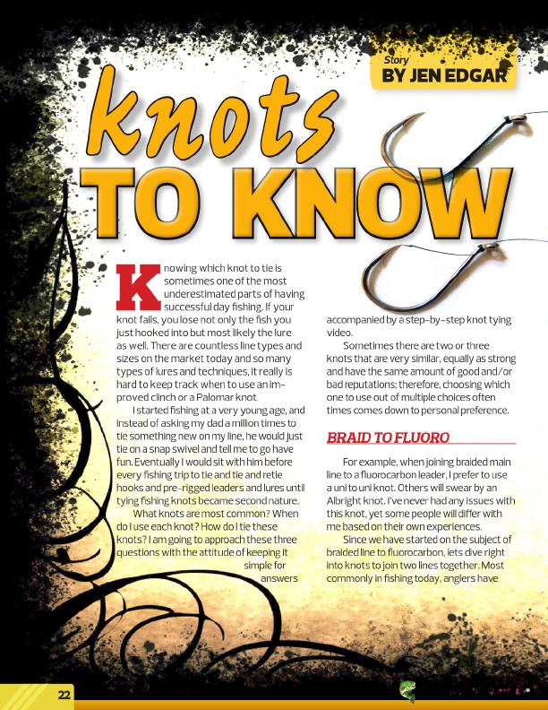 Knots To Know
by Jen Edgar, to Cast!
by Marc Marcantonio

