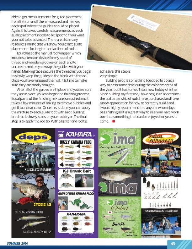 Westernbass Magazine - FREE Bass Fishing Tips And Techniques - Summer 2014, Page 43